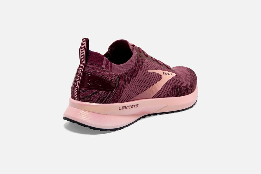 Levitate 4 Road Brooks Running Shoes NZ Womens - Pink - ZSRDQG-253